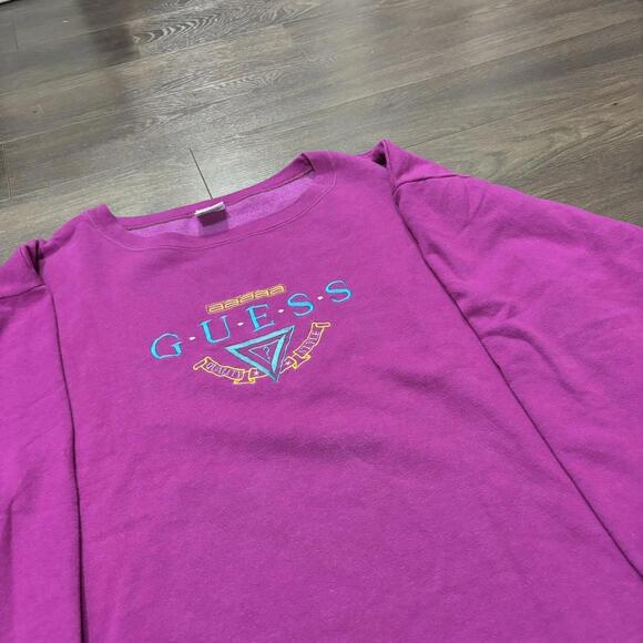 Vintage Embroidered Guess Crewneck Sweatshirt 90s O/S - Picture 2 of 5